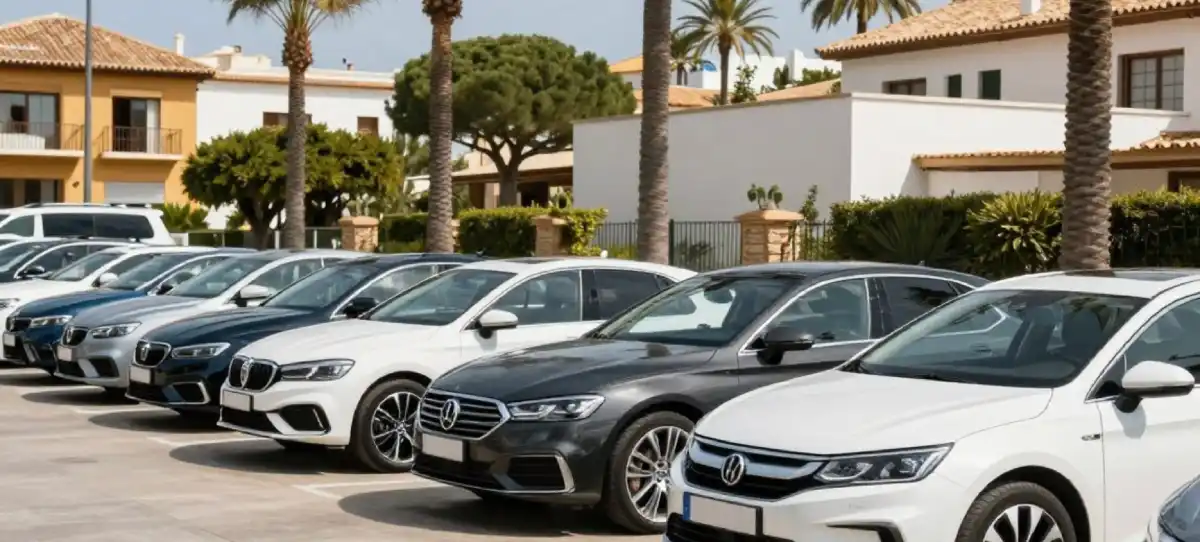 Car rental fleet in Marbella with multiple vehicles available